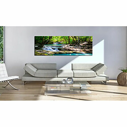 Paris Prix Tableau Imprimé Nature : Forest Waterfall 50 x 150 cm