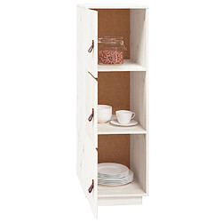 Avis vidaXL Buffet haut Blanc 34x40x108,5 cm Bois massif de pin