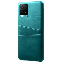 Coque en TPU + PU anti-chocs avec porte-cartes, vert pour votre Vivo Y21/Vivo Y21s/Vivo Y33s