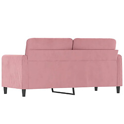 Acheter vidaXL Canapé à 2 places Rose 140 cm Velours