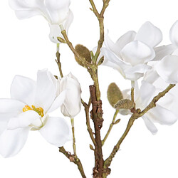 BigBuy Home Plante décorative Polyester Polyéthylène Fer 25 x 25 x 49 cm Magnolia