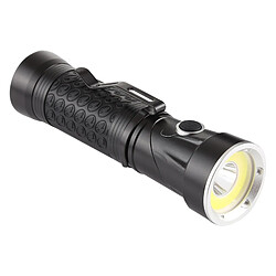 Wewoo Lampe torche LED 10W 300LM XML-T6 + COB IPX5 à forte étanche avec tête pivotante à 90 degrés et 4 modes