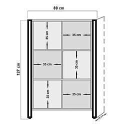 Concept Usine Meuble étagères avec portes ERNA pas cher