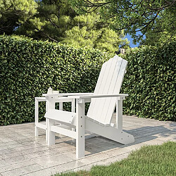 Maison Chic Chaise Adirondack de jardin - Fauteuil d'extérieur PEHD Blanc -MN75389