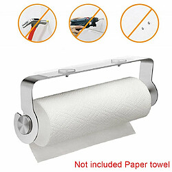 Acheter Universal Serviettes de cuisine Porte-rouleaux de papier Distributeur mural en acier inoxydable Porte-organisation de salle de bains Outils de rangement pour le ménage | Porte-papier (argent)