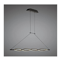 Luminaire Center Suspension Sahara marron oxydé 36W LED 2800K, 2520lm, marron oxydé/arylique blanc