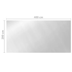 Acheter vidaXL Couverture de piscine Argenté 400x200 cm PE