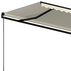 Acheter vidaXL Auvent rétractable automatique 350x250 cm Crème