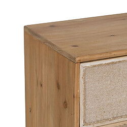 Acheter BigBuy Home Table de Nuit GEREL Naturel Bois d'épicéa Bois MDF Fibre naturelle 46 x 37 x 76 cm