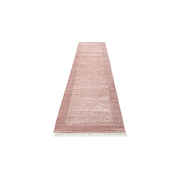 Avis Vidal Tapis de couloir en laine 396x81 rose Darya