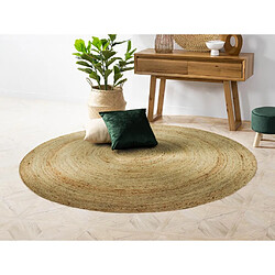 Vente-Unique Tapis rond - 100% jute tressé - D. 200 cm - Naturel - JAIPUR