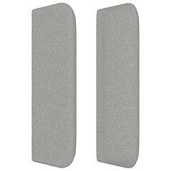 Acheter Maison Chic Tête de lit scandinave avec oreilles,meuble de chambre Gris clair 183x16x78/88 cm Tissu -MN63498