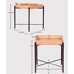 Nest Dream Ensemble de tables d'appoint en bois de frêne naturel - Earth pas cher