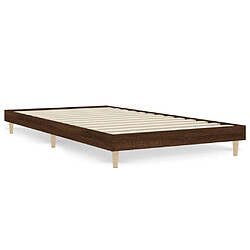 Maison Chic Lit adulte - Lit simple Cadre de lit,Structure du lit Contemporain chêne marron 100x200 cm bois d'ingénierie -MN66621