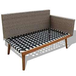 Maison Chic Salon de jardin 4 pcs + coussins - Mobilier/Meubles de jardin - Table et chaises d'extérieur Résine tressée Gris -MN78907 pas cher