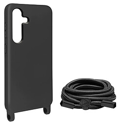 Avizar Coque Cordon Semi-Rigide pour Samsung Galaxy S24 Noir