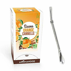 Avis Aromandise Tisane orange et cannelle bio 20 sachets + paille inox avec filtre