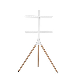 Avis Kimex Support chevalet design scandinave pour TV 45''- 65'', blanc/hêtre