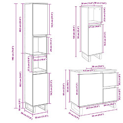 vidaXL Ensemble de meubles de salle de bain 3 pcs chêne sonoma pas cher