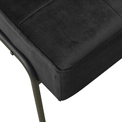 Acheter vidaXL Chaise de relaxation 65x79x87 cm Noir Velours