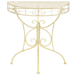 Maison Chic Table d'appoint | Table Basse Vintage Demi-ronde Métal 72x36x74 cm Doré -GKD63850