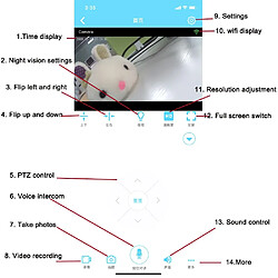 Yonis Réveil Caméra Espion Wifi HD 1080P Détection Mouvement Température pas cher