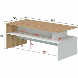 Acheter BigBuy Home Table d'appoint WHITE & NODI 43 x 100 x 50 cm