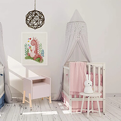 Mobili Rebecca Table de chevet pour enfants Rebecca Mobili Rasam 49x40x30 MDF Pin Rose Marron