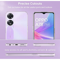 Htdmobiles Coque pour Oppo A58 5G / A78 5G - housse etui silicone gel fine + film ecran - TRANSPARENT TPU