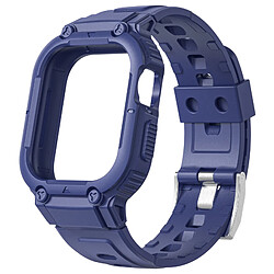 Avizar Bracelet pour Apple Watch Ultra 49mm Silicone Bumper Ajustable Bleu Nuit