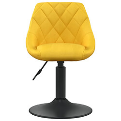 Maison Chic Chaise de salle à manger cuisine | Chaises à manger Jaune moutarde Velours -GKD49649