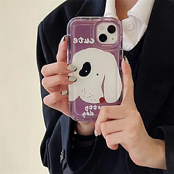 GUPBOO Étui pour iPhone12 Illustration personnalisée chiot créatif étui de téléphone portable anti-chute