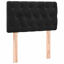 Acheter Maison Chic Tête de lit scandinave à LED,meuble de chambre Noir 80x7x78/88 cm Velours -MN82936