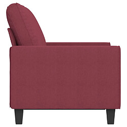 Avis vidaXL Canapé à 2 places Rouge bordeaux 120 cm Tissu