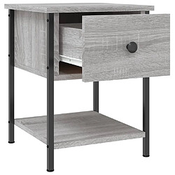 Acheter vidaXL Table de chevet sonoma gris 34x35,5x45 cm bois d'ingénierie