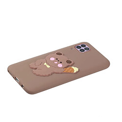 Coque en TPU + PU poupée animale enduite ours pour votre Huawei P40 Lite 4G/Nova 6 SE/Nova 7i