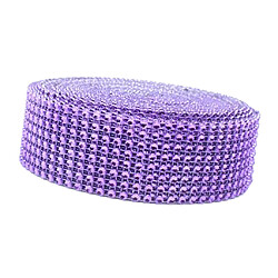 Avis 10 mètres diamant strass ruban Wrap fête de mariage décoration florale violet