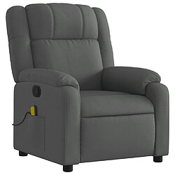 Avis Maison Chic Fauteuil Relax pour salon, Fauteuil de massage inclinable Gris foncé Tissu -GKD97747