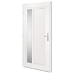 Avis vidaXL Porte d'entrée Blanc 108x208 cm PVC