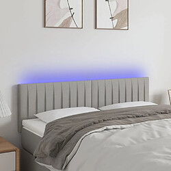 Maison Chic Tête de lit scandinave à LED,meuble de chambre Gris clair 144x5x78/88 cm Tissu -MN78691