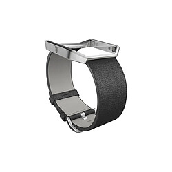 FITBIT BRACELET CUIR POUR BLAZE NOIR LARGE