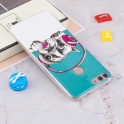 Avis Wewoo Coque pour Huawei 7S / P Smart Noctilucent Casque Chien Motif TPU Étui Souple