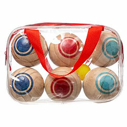 Jeu Enfant en Bois Pétanque 6cm Multicolore