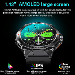 Yonis Montre Connectée Écran AMOLED Appels Bluetooth pas cher