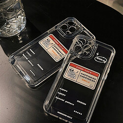 GUPBOO Étui pour iPhone12 Labelsimple étui pour téléphone portable transparent souple