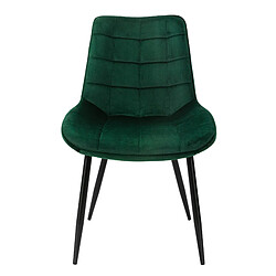 Avis ML-Design Lot de 2 chaises de salle à manger Chaises de salon Chaise rembourrée en velours Vert foncé