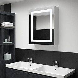 vidaXL Armoire de salle de bain à miroir LED 50x13x70 cm