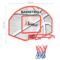 vidaXL Ensemble de panneau de basket mural 5 pcs 66x44,5 cm pas cher