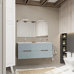 Kiamami Valentina MEUBLE DE SALLE DE BAIN 120CM DOUBLE LAVABO, TIROIRS BLEU MAT | MAGNOLIA