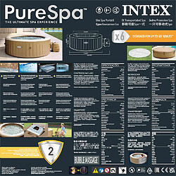 Acheter INTEX Baignoire de massage à bulles ronde PureSpa 216x71cm 6 personnes